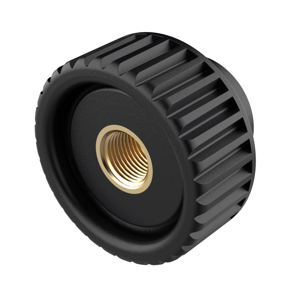 Female knobs with thread through heads*