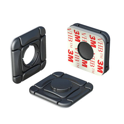 The <b>ClickClix</b>® <b>Adhesive</b> consists of two pieces, male and female, equipped with 3M adhesive tape. It adheres to flat or slightly curved surfaces providing an effective fixing system for all types of materials. ClickClix® Adhesive is an excellent solution to organize your workspace or your vehicle, as a mount for your electronic devices and many more utilities both at home and in outdoor activities. This piece is compatible with the <b><a href='https://www.isc-sl.com/clickclixr/iscv/' target='_parent'> ClickClix® buttons</a></b> models M and L, therefore the applications multiply.
<br><br>
For more information, you can consult <b><a href='https://www.click-clix.com/'  target='_blank'>our web ClickClix® </a></b> or contact our commercial department.
<br>