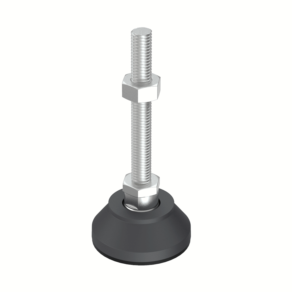 Heavy duty adjustable foot with tilting base JTPUU