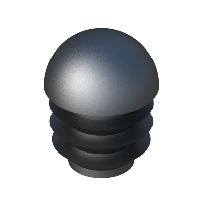 Our ribbed tube insert has been designed with a dome head or mushroom head for round tubes.