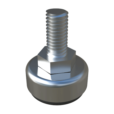 Tilting adjustable foot with stainless steel cover LHTE
