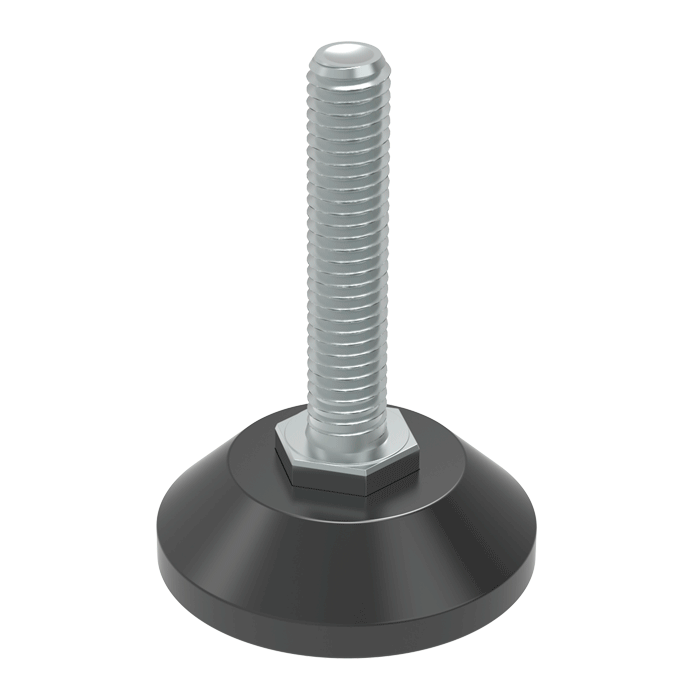 Non-tilting adjustable foot with an hex nut LHVF