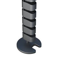 Set <b>oval cable management for office tables LKABA</b> offers multiple solutions in our workspaces and for the organization in offices where various computer equipment and electronic devices coexist. With its oval shape it pairs well with round / oval desk legs while being easy to unroll.<br><br>
LKABA is the only model with vertebrae of <b>3 compartments</b> to separately house the wiring and to be able to install it in an organized way. It can hold a significant number of cables in each compartment. Cables can be inserted into both compartments from the <b>front and rear end</b>, that makes it easy to add and remove cables.<br><br>
It is made up of various elements that, combined with each other, multiply the possibilities and potential of the whole. It has a connection between elements of the <b>Spherical Type</b> and, that gives it flexibility to move in any direction.<br><br>
The video shows an example of the result we obtain by combining various components <b>LKABA</b> at a group of tables and desks. To view the designs, just “click” on the reference and position the cursor on each variant to see its image. <br><br>
LKABA is available in colors <b>Black, Silver y Natural/Translucent</b>.
Depending on your specifications and needs, other special configurations are also possible.
If you want more information, do not hesitate to contact us at <b>sales@isc-sl.com</b> or by calling the Commercial Office that usually attends to you.