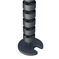 Set <b>round cable management for office tables LKABZ</b> offers multiple solutions in our workspaces and for the organization in offices where various computer equipment and electronic devices coexist. With its round design, it visually harmonizes well with round leg desks while being easy to unroll. <br><br>
LKABZ has <b>4 compartments</b> and it is the model that offers more space to house cables from our range of organizers. The cables can be inserted from two opposite sides, making it easy to add and remove the cables. <br><br>
It is made up of various elements that, combined with each other, multiply the possibilities and potential of the whole. It has a connection between elements of the<b>Spherical Type</b> and, that gives it flexibility to move in any direction.<br><br>
The video shows an example of the result we obtain by combining various components <b>LKABZ</b> at a group of tables and desks. To view the designs, just “click” on the reference and position the cursor on each variant to see its image. <br><br>
LKABZ is avilable in colors <b>Black, Silver and Natural/Translucent</b>.
Depending on your specifications and needs, other special configurations are also possible.
If you want more information, do not hesitate to contact us at <b>sales@isc-sl.com</b> or by calling the Commercial Office that usually attends to you.