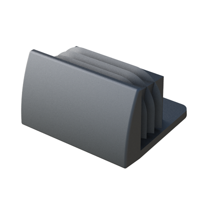 Rectangular tube insert for end of traverses LMF