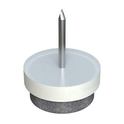 Our round felted glide with nail - LQSA is suitable for furniture and ideal for protecting delicate surfaces and protecting against noise. The felt is grey and of a basic quality. If the glide will be subjected to great efforts, we recommend the LQSS.