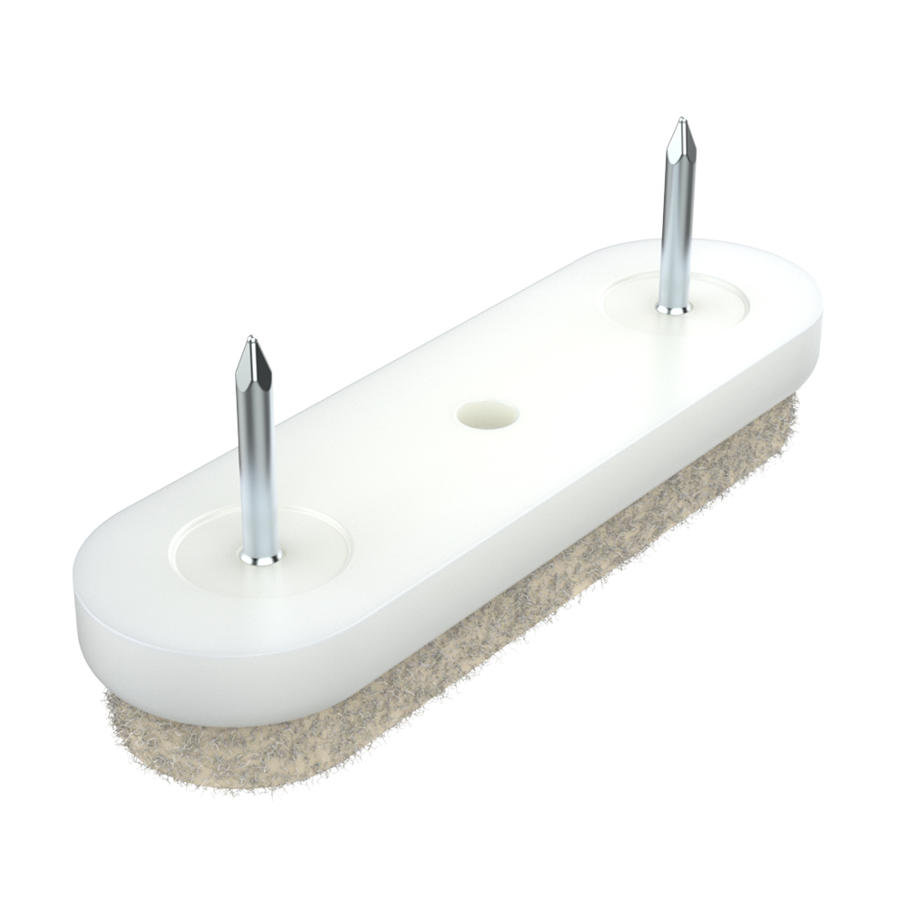 Our LQSFA round glide with nail and felt is used on furniture and is ideal to protect the most delicate surfaces. The felt, made of premium wool, absorbs the noise produced by movement, while the plastic body is made of polystyrene.<br>
<br>
Special colors are available on demand.