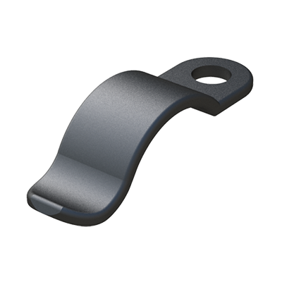 Our spring clips provide fast, secure assembly and routing of wires, standard round cable, flat cable, and tubing. The spring clips can also be used to mount panels, glass, displays, or signs. To inspect, add, or replace wires, simply pull back the clip to allow placement. The tough, flexible nylon clip will spring back to hold the material securely. All contact edges are rounded for product protection.
