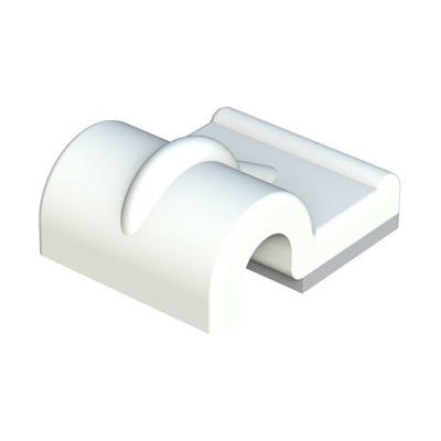 Single adhesive cable clip