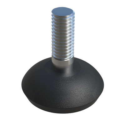 Round chromed adjustable foot MFD