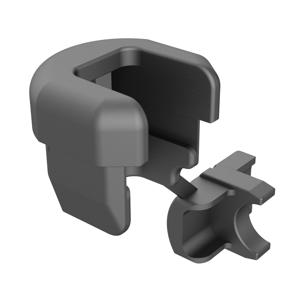 This strain relief bushing fastens and protects securely cables and wires. To install, the bushing hinged halves are simply folded over the wire or cable, this eliminates fatigue assembly steps. No special orientation or alignment is necessary (patented). This tough nylon bushing meets all Underwriters Laboratories stringent pull-out and temperature specifications, and meets Canadian Standards Association Requirements as it is molded of heat stabilized nylon UL94V2 black. Some references can be supplied in white colour, please contact us. Conventional strain relief pliers are applied to the specially designed gripped grooves and the bushing is inserted and locked in place in one smooth motion. Installation tools are available, see our family MHPA(manual), MHPB(manual and ergonomic), MHPC(pneumatic) o MHPD(pneumatic and ergonomic) from our group Miscellaneous.