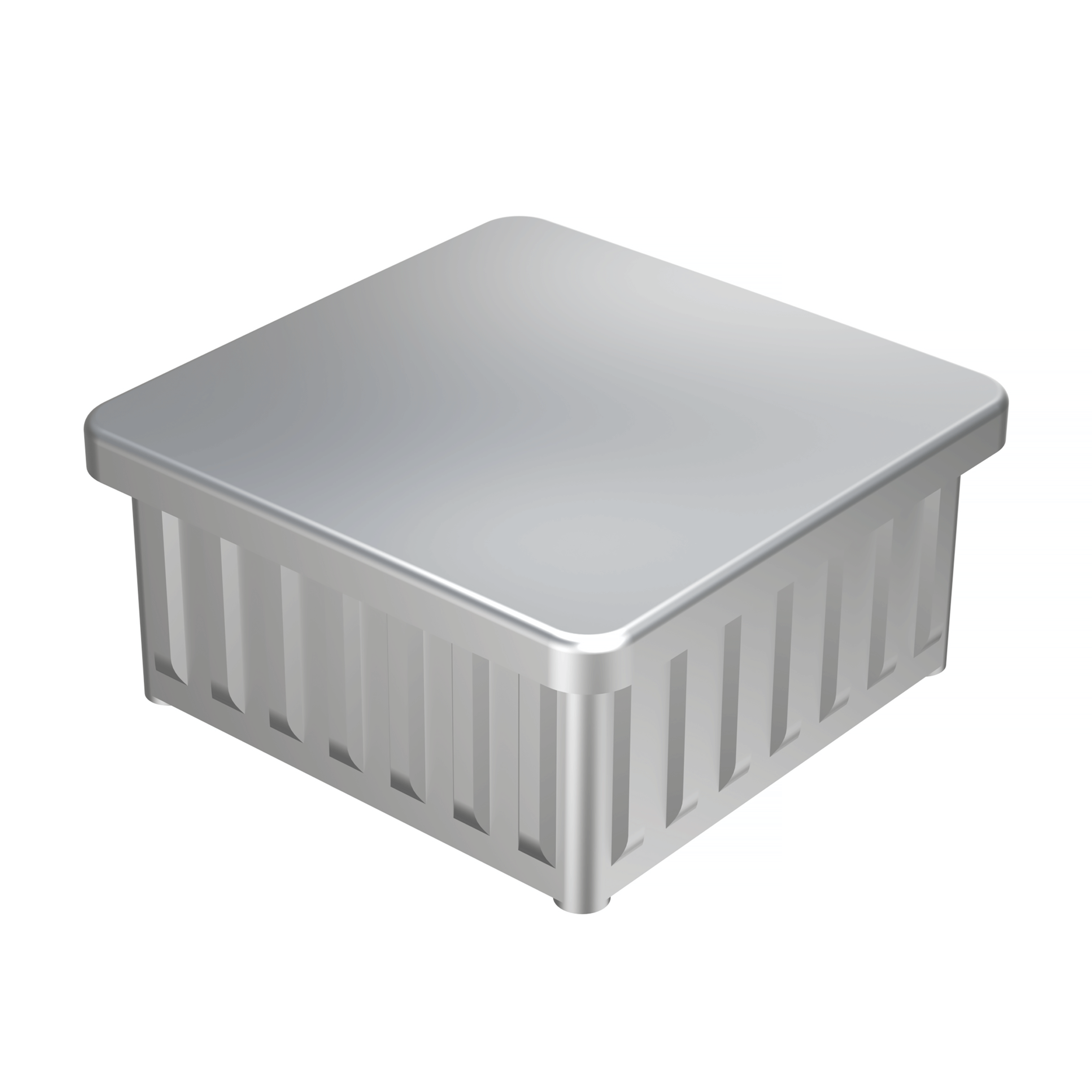 Our <b>square chrome</b> MTGLA inserts are manufactured in <b>ABS</b>, an ideal material for the chrome plating process to which this product family is subjected. <br><br>
The <b>standard</b> galvanic treatment offers a high-quality aesthetic finish and is exclusively for <b>interior</b> use.<br><br>
These plugs are available with the finish <i>Bright/polished chrome - Matte/satin chrome - Bright/polished nickel - Matte/satin nickel - Bright/polished gold - Matte/satin gold – Stainless Steel</i>, as well as with the option <b>personalization by laser engraving</b>.<br><br>
If you want this same piece in ABS <b>black</b>, consult our family <b><a href=' https://www.iscsl.co.uk/square-tube-insert-abs/mtglp/ ' target='_top'>MTGLP</a></b>.