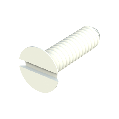 Our nylon 100º flat head (countersunk head) screws provide excellent resistance against chemicals (see table of properties). It is a material with a high level of dielectric strength, it does not rust and prevents damage due to breaking strength during mechanical stress.