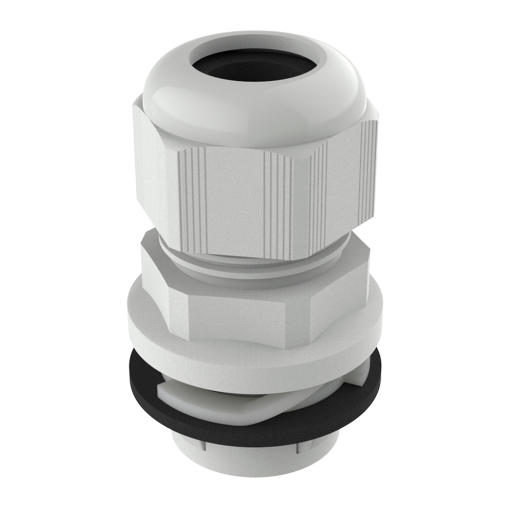 <p>Our <b>cable gland PRPRA</b> is installed by light pressure, without locknut or threaded holes, reducing assembly time compared with standard cable glands.</p>

<p>Its design allows different cable ranges to be combined with suitable support and protection. Manufactured in <b>Polyamide 6 (PA6)</b>, it includes a sealing O-ring in <b>Chloroprene (CR)</b> and is resistant to UV rays. Disassembly must be carried out using the special <a href='https://www.isc-sl.com/cable-gland-removal-tool/mhprp/'><b>MHPRP</b></a> tool, included in the packaging and also available separately.</p>

<p>· <b>Sealing:</b> IP 66 / IP 68, Type 4X (UL 50E)<br>
· <b>Assembly:</b> Holes from 12 to 40 mm; panel from 0.50 to 4.00 mm<br>
· <b>Temperature:</b> -20°C / +100°C; short term -30°C / +150°C<br>
· <b>Standards:</b> VDE, UL, CSA, DNV; UL94V2</p>

<p>Available with metric or PG thread depending on reference, in light grey RAL 7035, dark grey RAL 7001 and black RAL 9005. <i>Minimum order on request: blue RAL 5015, white RAL 9003 and red RAL 3020.</i></p>