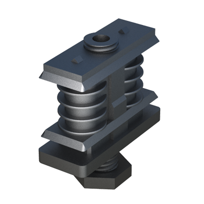 Adjustable foot with ribbed insert for rectangular tubes
