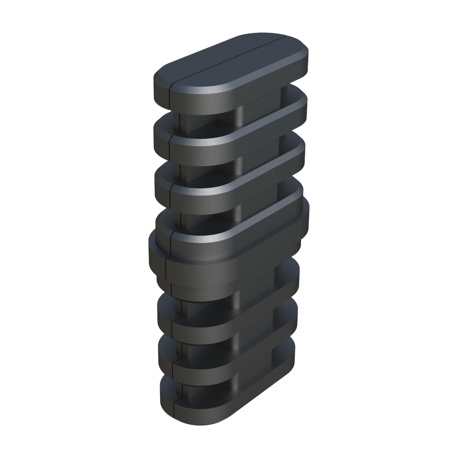 2 tubes straight connector with a cavity for metal core and visible union SOAAD