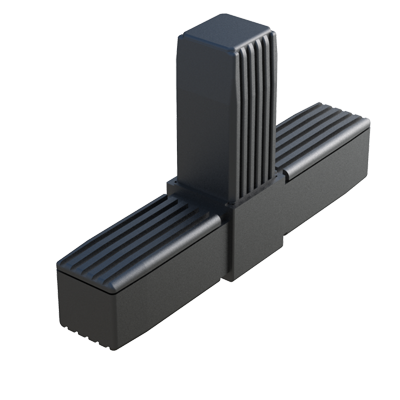 3 tubes T connector with a cavity for metal core THCTA