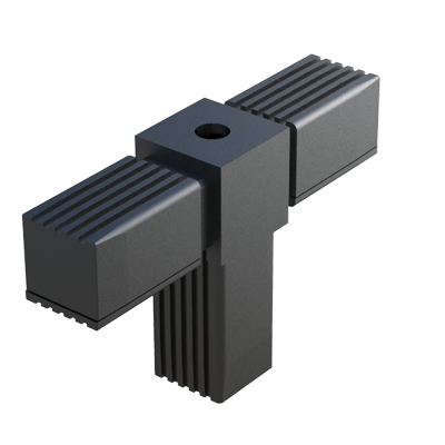 3 tubes T connector with metal core and thread THCTB