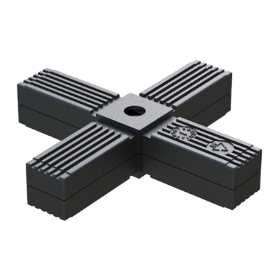 4 tubes X connector with metal core and thread THCXC